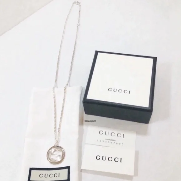 New Authentic Gucci Groove GG Necklace 22" - Picture 8 of 10